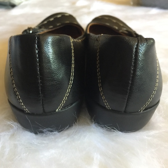 🌺 Naturalizer Back Leather Mini Wedge Flats 7.5 M - Picture 6 of 12